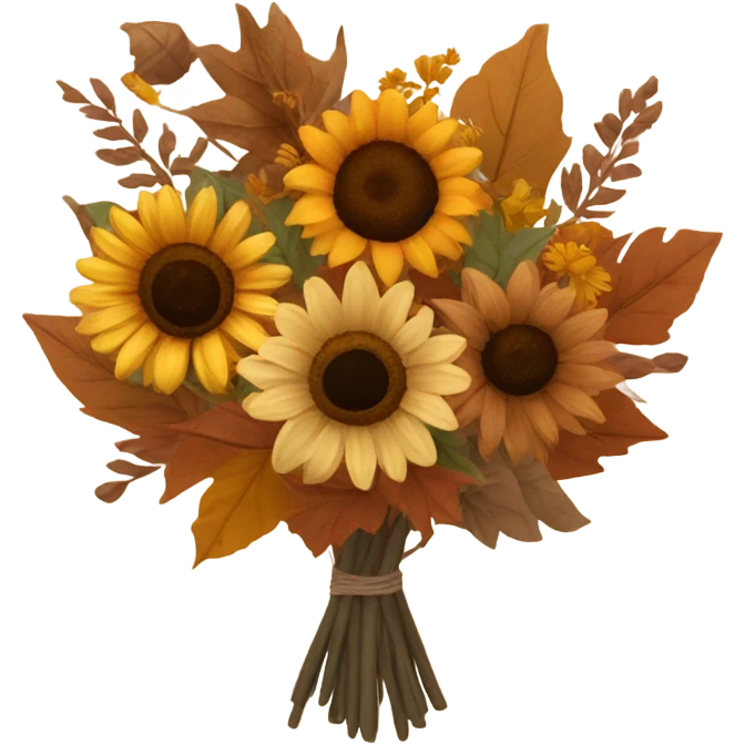 autumn bouquet brown emoji