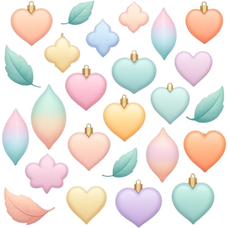  ethereal Romantic warm-colored pastel lush decorations emoji
