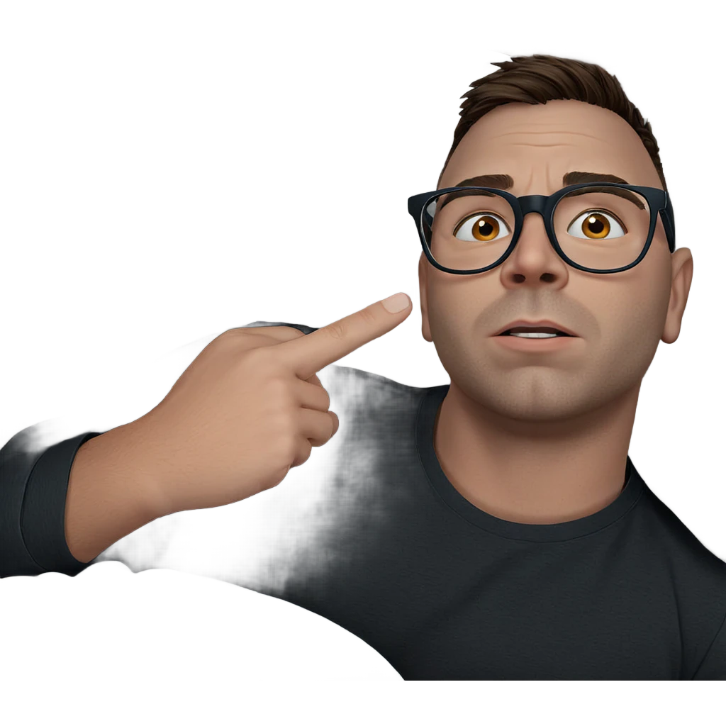 boy with glasses and pillow emoji