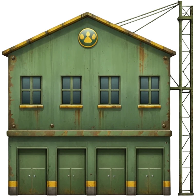military green warehouse emoji