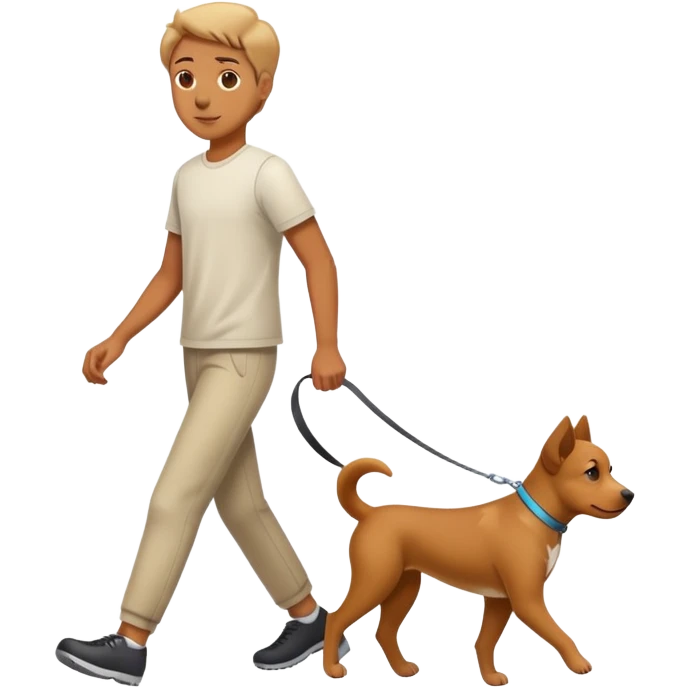 Person walking a dog emoji