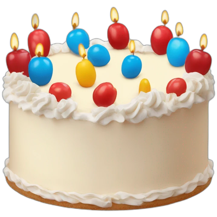 Tarta cunpleaños azul y grana emoji