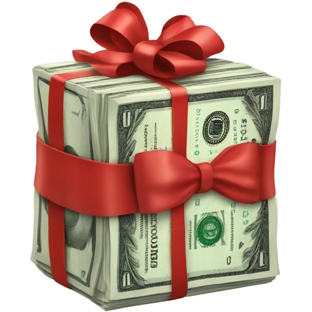  money with red bow emoji