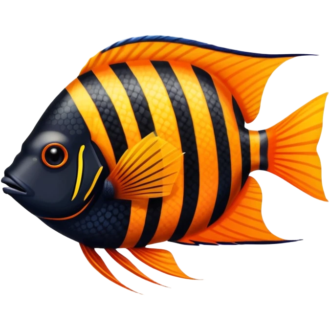 Angelfish with striped pattern emoji