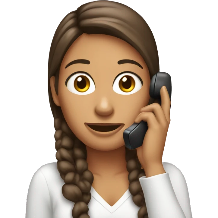 woman on social media phone emoji