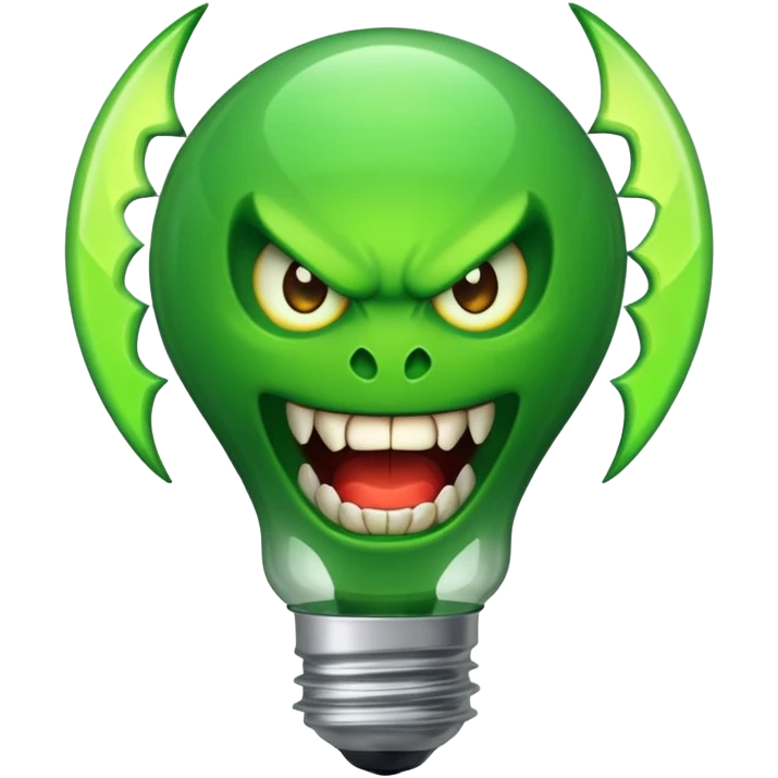 bulb with fangs emoji