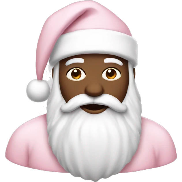 Pastel pink white Santa  emoji