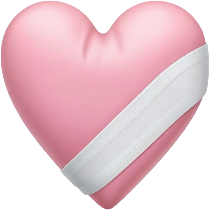 Pink heart with bandage  emoji