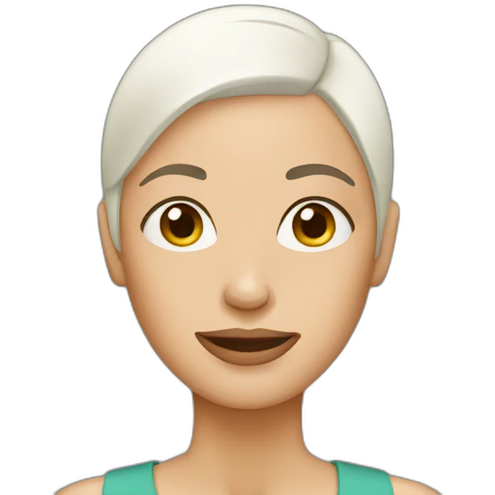 woman with bald head emoji