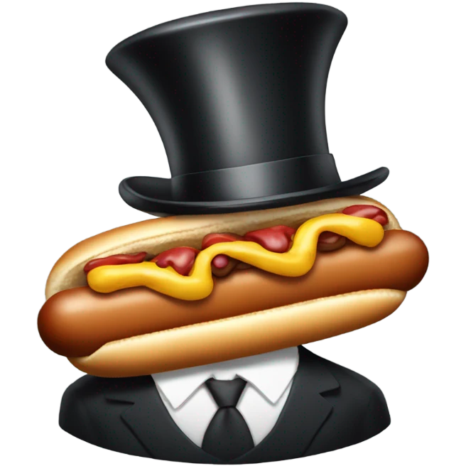 Hotdog with top hat emoji