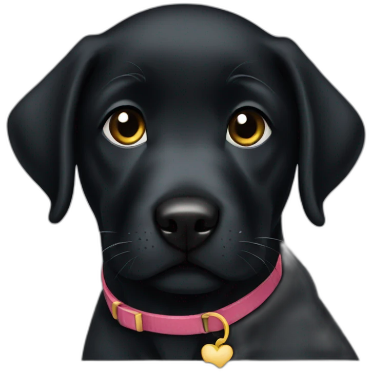  black labrador puppy love  emoji
