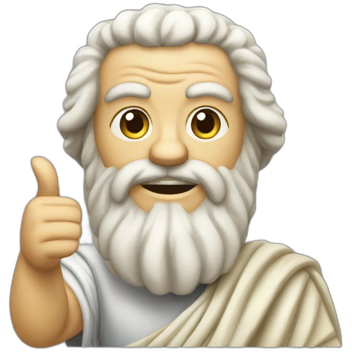 Socrates gives a thumbs up emoji