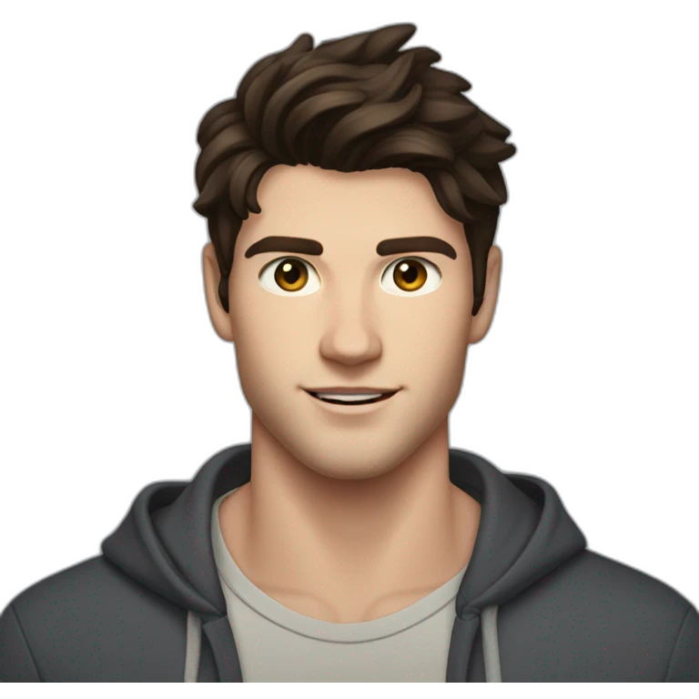 cody brouwers, dark hair, man emoji