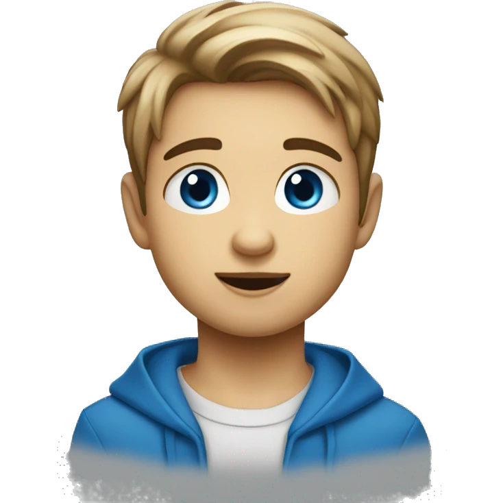 Niño rubio con los ojos azules emoji