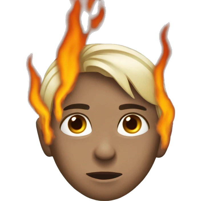 Cara con ojos de fuego  emoji