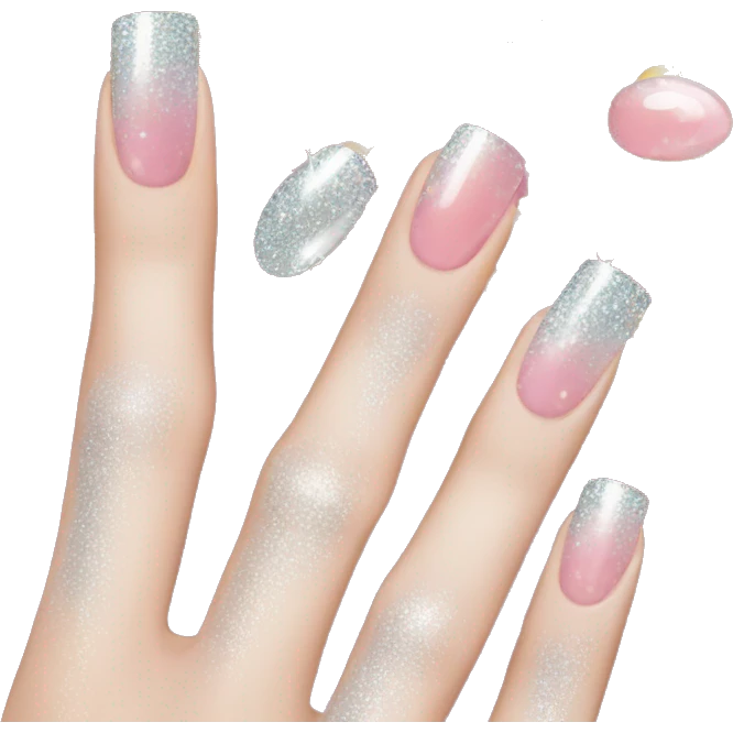 Nail emoji combined with sparkle emoji emoji