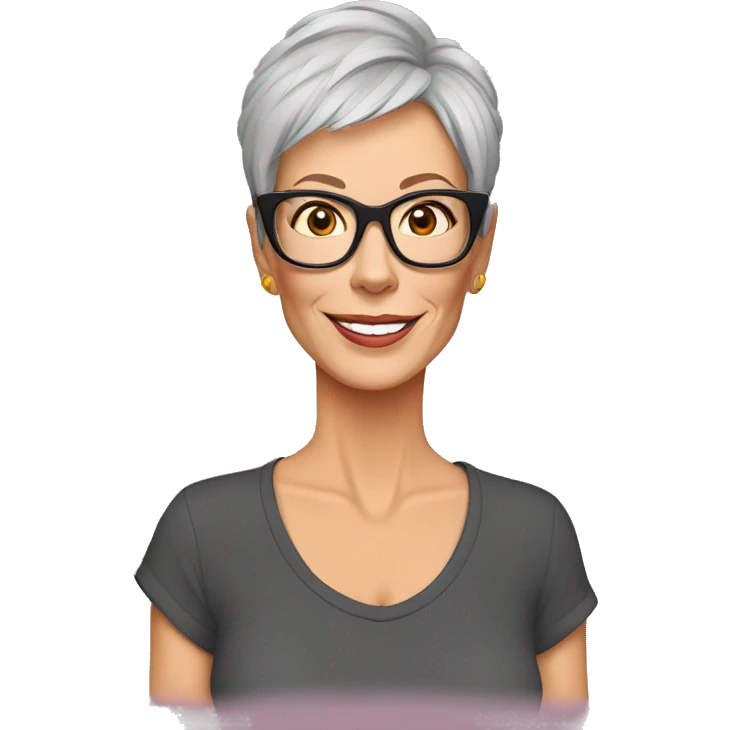 jamie lee curtis cartoon wearing tee emoji