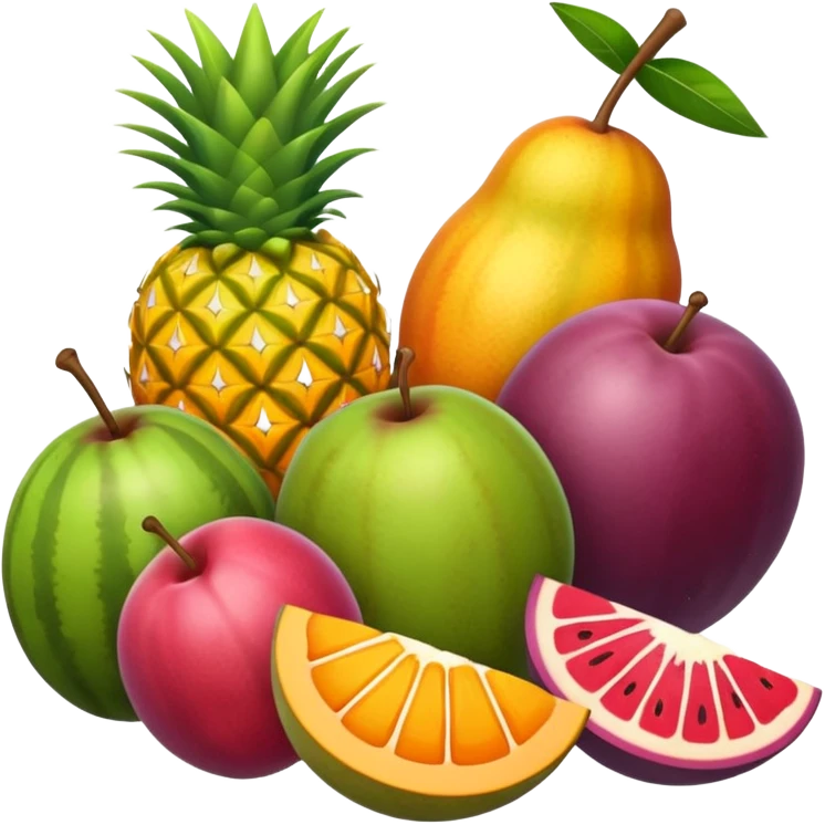 tropical fruits together  emoji