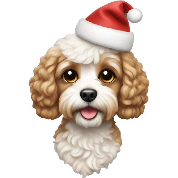 Christmas cavapoo dog emoji