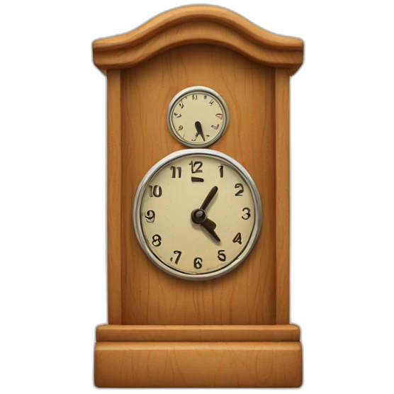 3d toon wooden timer emoji