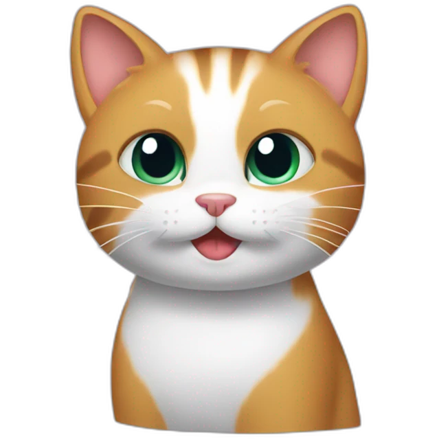 cat grooming itself emoji