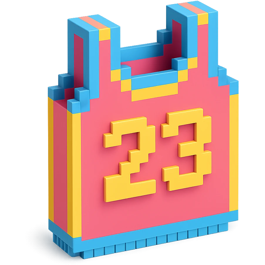 розовая баскетбольная майка с надписью "23", no background emoji