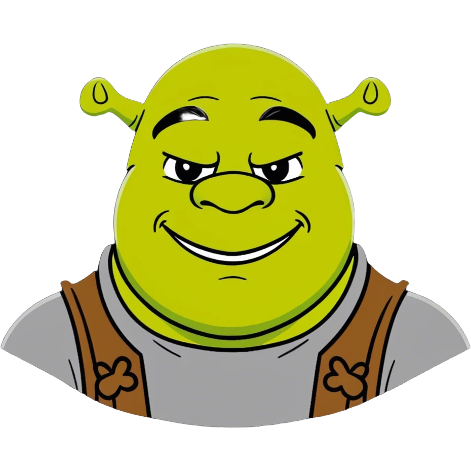 Shrek blushing emoji