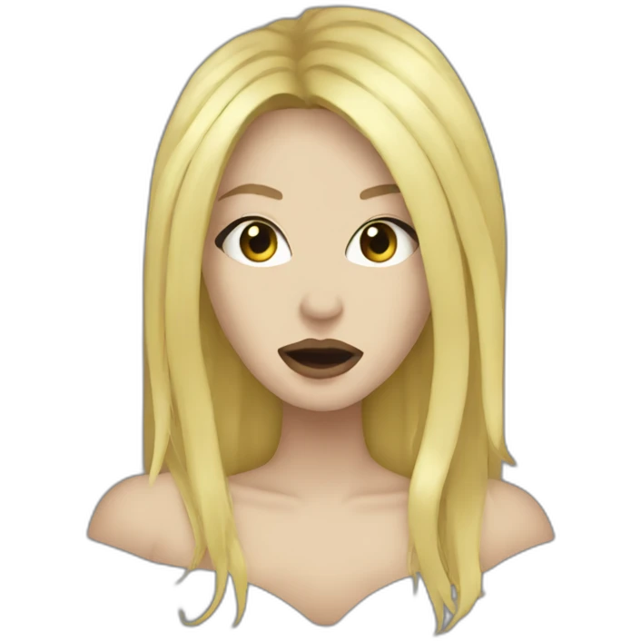 blonde female death metal vocalist emoji