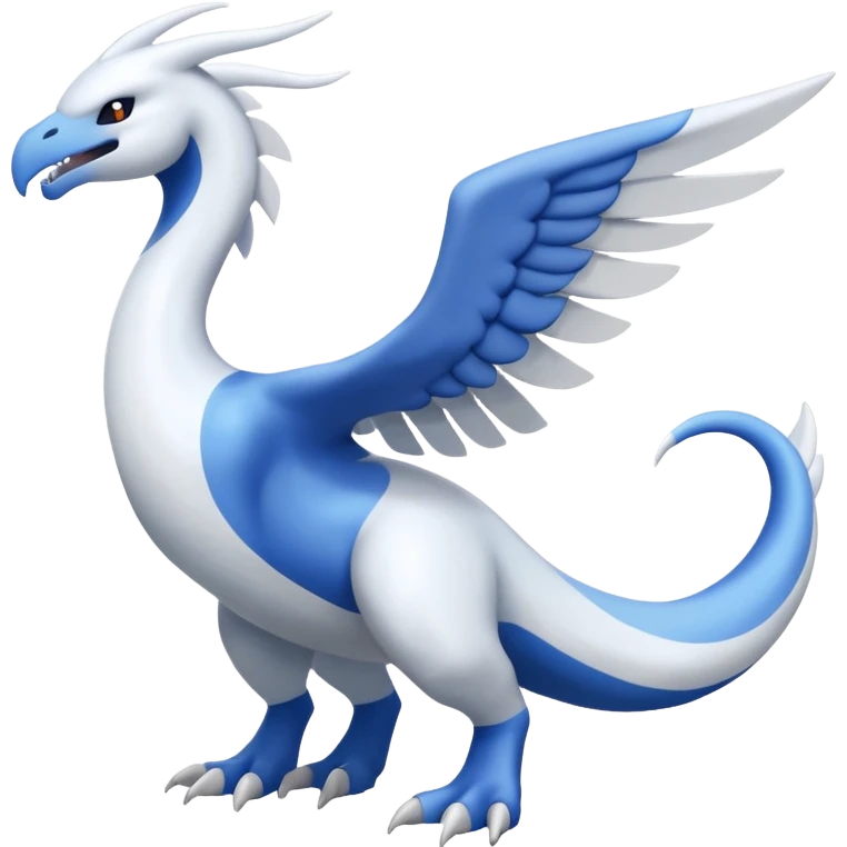Reshiram-Lugia-Fakémon-hybrid-creature (full body)  emoji