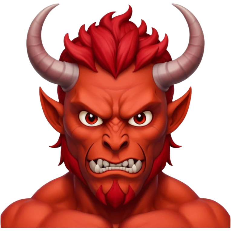 satan head and torso with arms down emoji