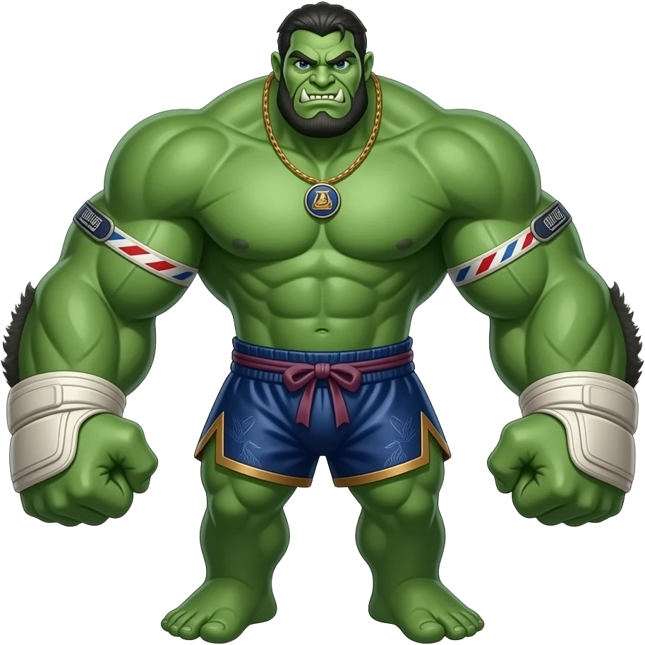 Not green tan female, Muay thai monster More monster not green emoji