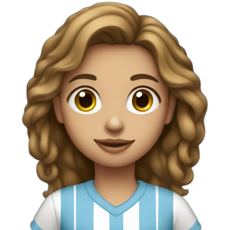a girl wearing argentina t-shirt emoji