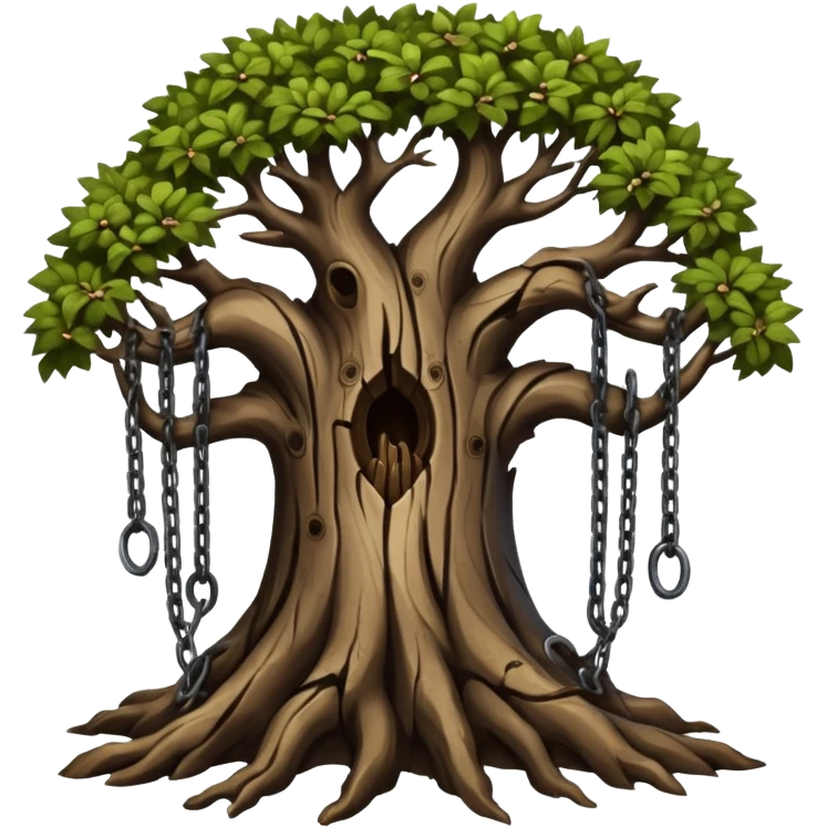 Tree with chains – Bound, suffering




















 emoji