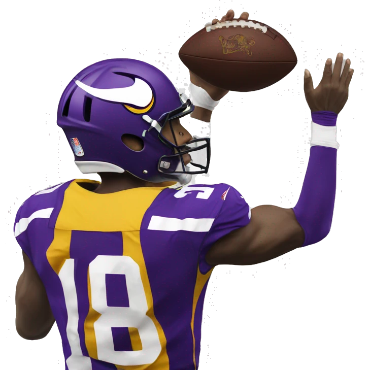 Mn Vikings #18 dropping a pass emoji