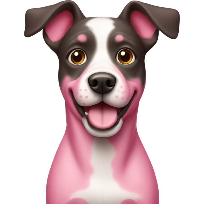Pink dog emoji
