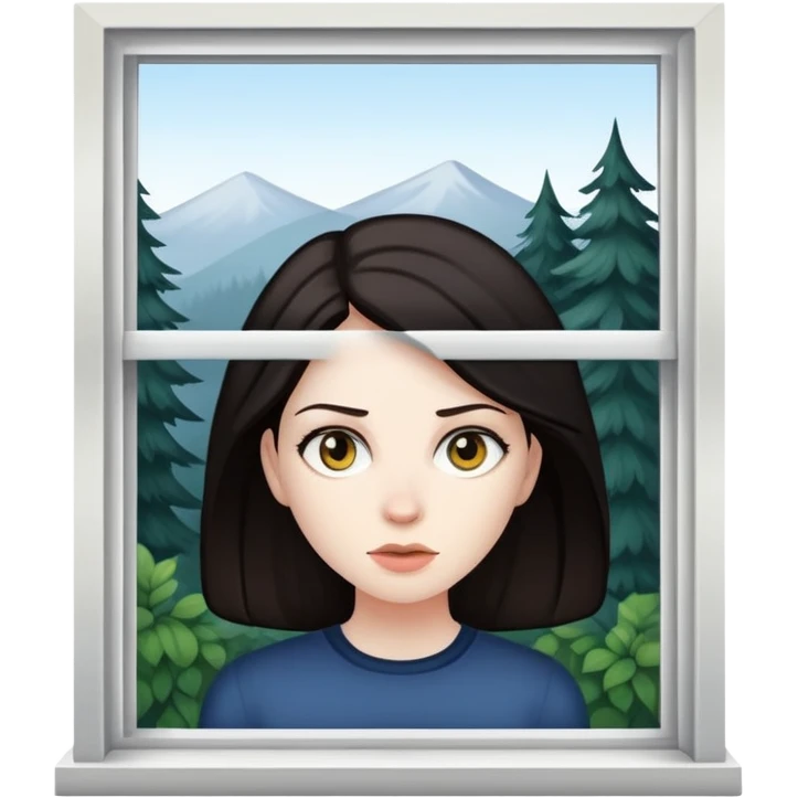 Woman stalking outside windows  emoji