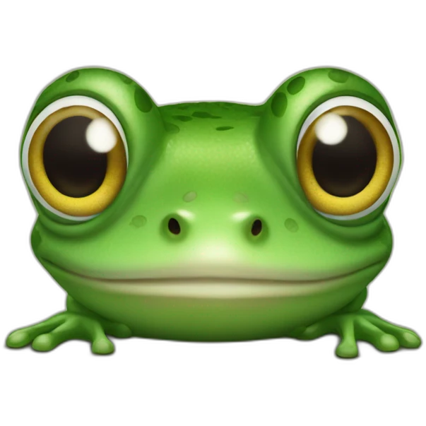 a frog with big eyes who smile  emoji