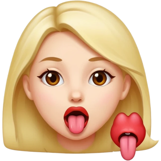 Girl with her tongue out emoji