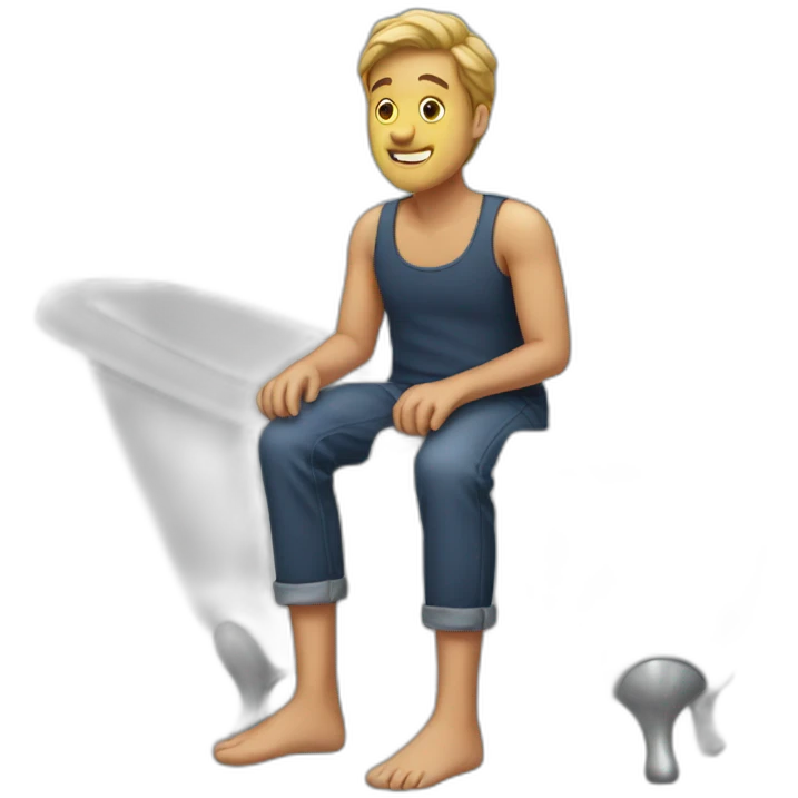man bathtub knees emoji