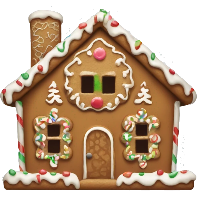 Gingerbread house emoji