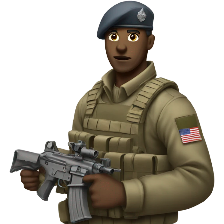 Soldier solooting  emoji
