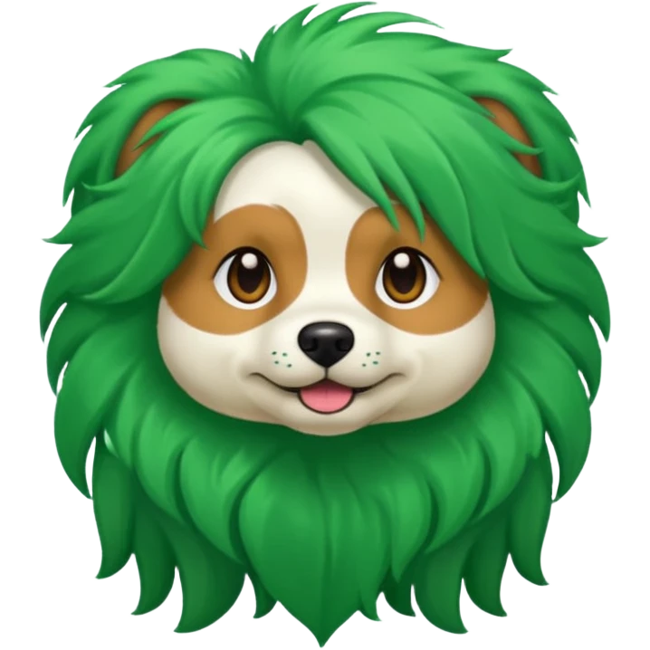 dog with long green hair emoji