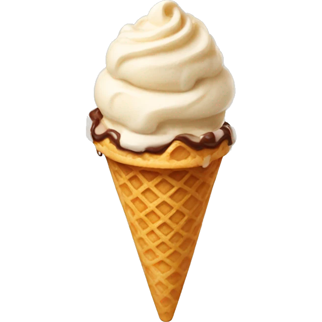 ice cream in a waffle cone emoji