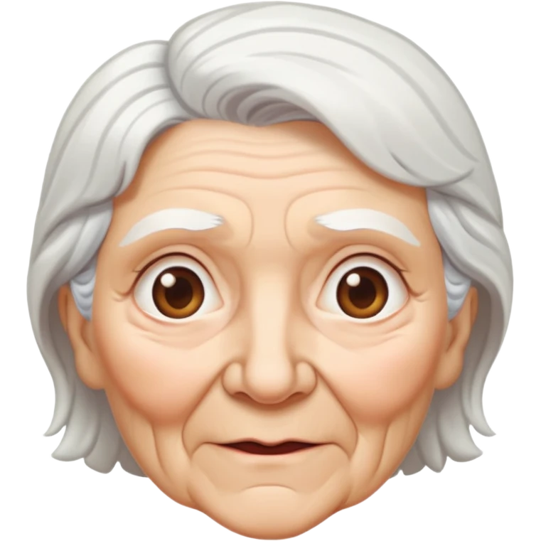 Naked white haired grandma emoji