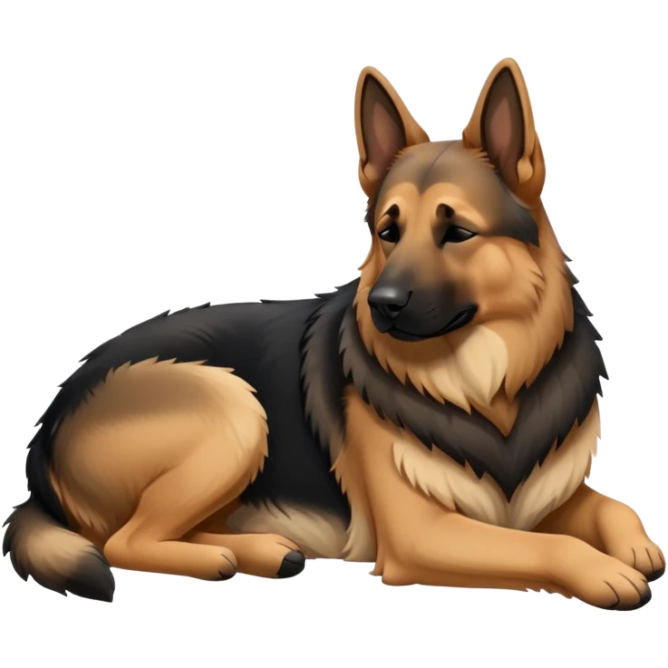 german shepherd sleepy full body emoji