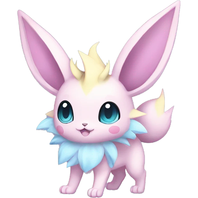 Kawaii Pastel Eeveelution-Cute-Pokémon-fusion full body emoji