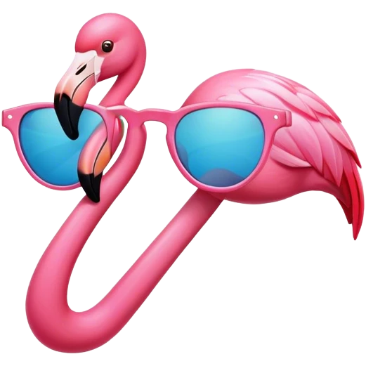 Flamingo Pool sunglasses emoji