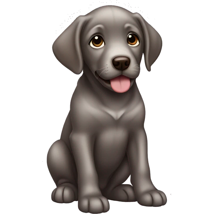 silver chocolate lab puppy emoji