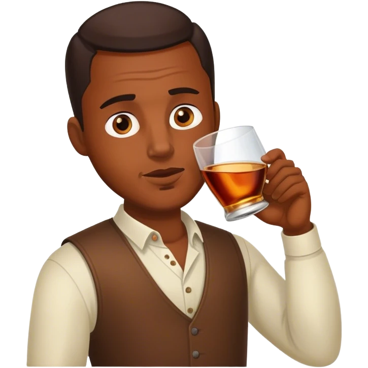 Guy drinking Hennessy and sluring his words emoji