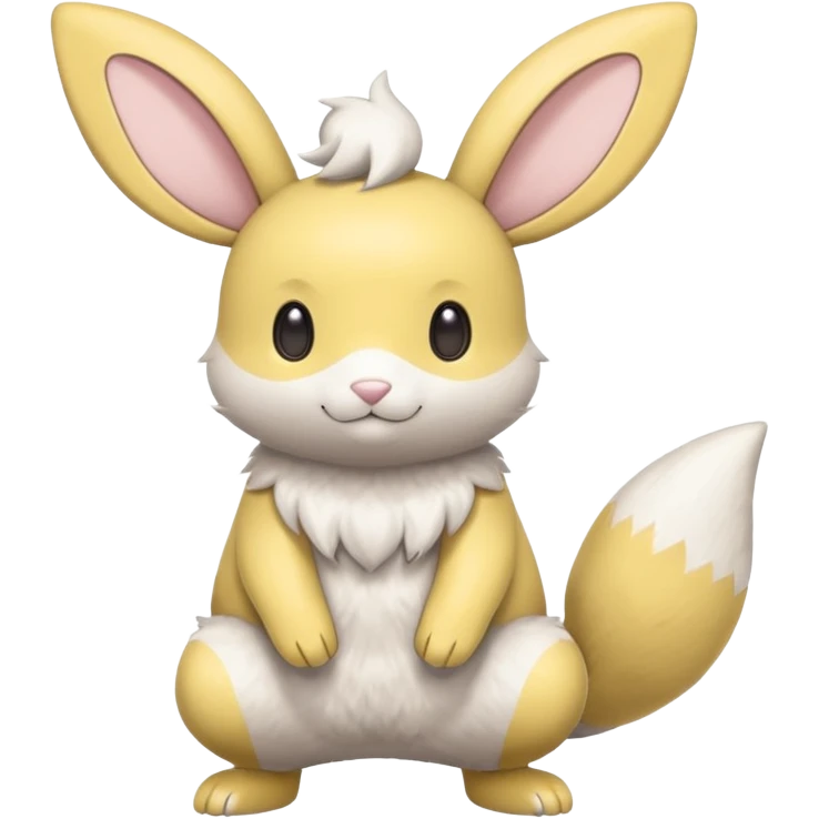 Minun-Bunnelby-Minccino-fusion, full body emoji